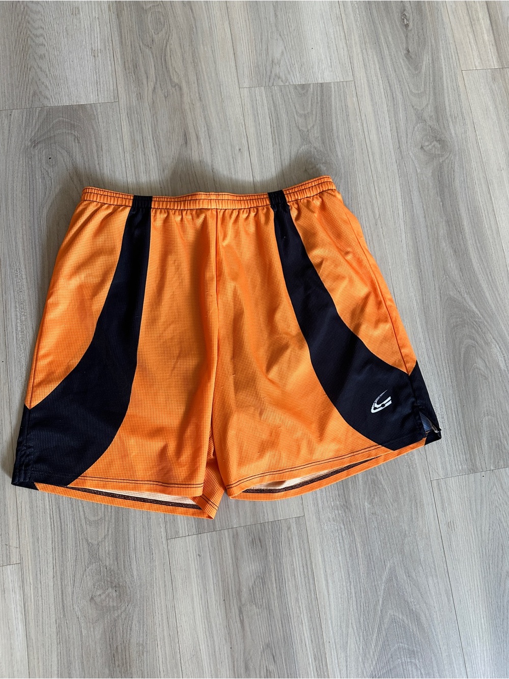 LG Men’s Orange and Black Athletic Shorts